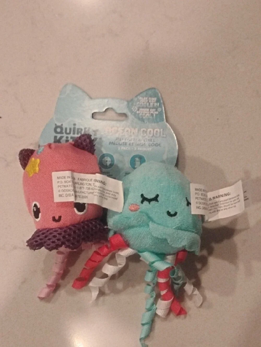Ocean Cool Blue Plush Squid Cat Toy